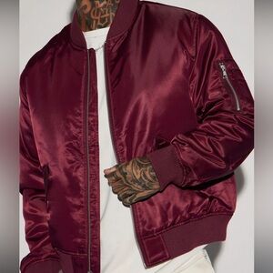 NWT Fashion Nova men’s collection bomber jacket XL in Black